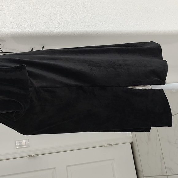 Susan Graver Black Velour Button Down Blouse Shirt Top Size XSP / S / SP / XS - Picture 6 of 10